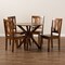 Baxton Studio Mare Modern and Contemporary Transitional Walnut Brown Finished Wood 5-Piece Dining Set 177-11379-10891-Zoro - alternate 5